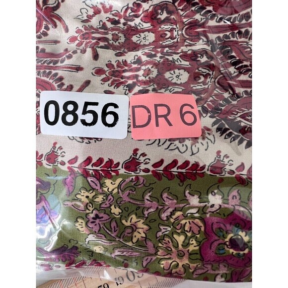 Joie Top bohemian chi sleeveless womens blouse green red casual top Size M - Picture 7 of 7